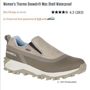 Merrell Women’s Snowdrift Moc Shell Waterproof 7.5
